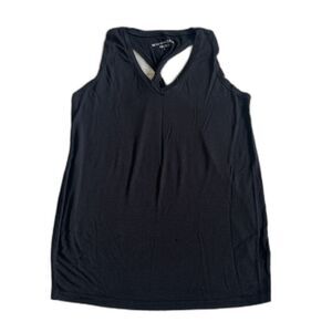 Beyond the Bump Yoga Tank Top Women Small Maternity Twisted Racerback Soft Black